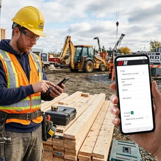 Système de gestion des heures pour les compagnies de construction